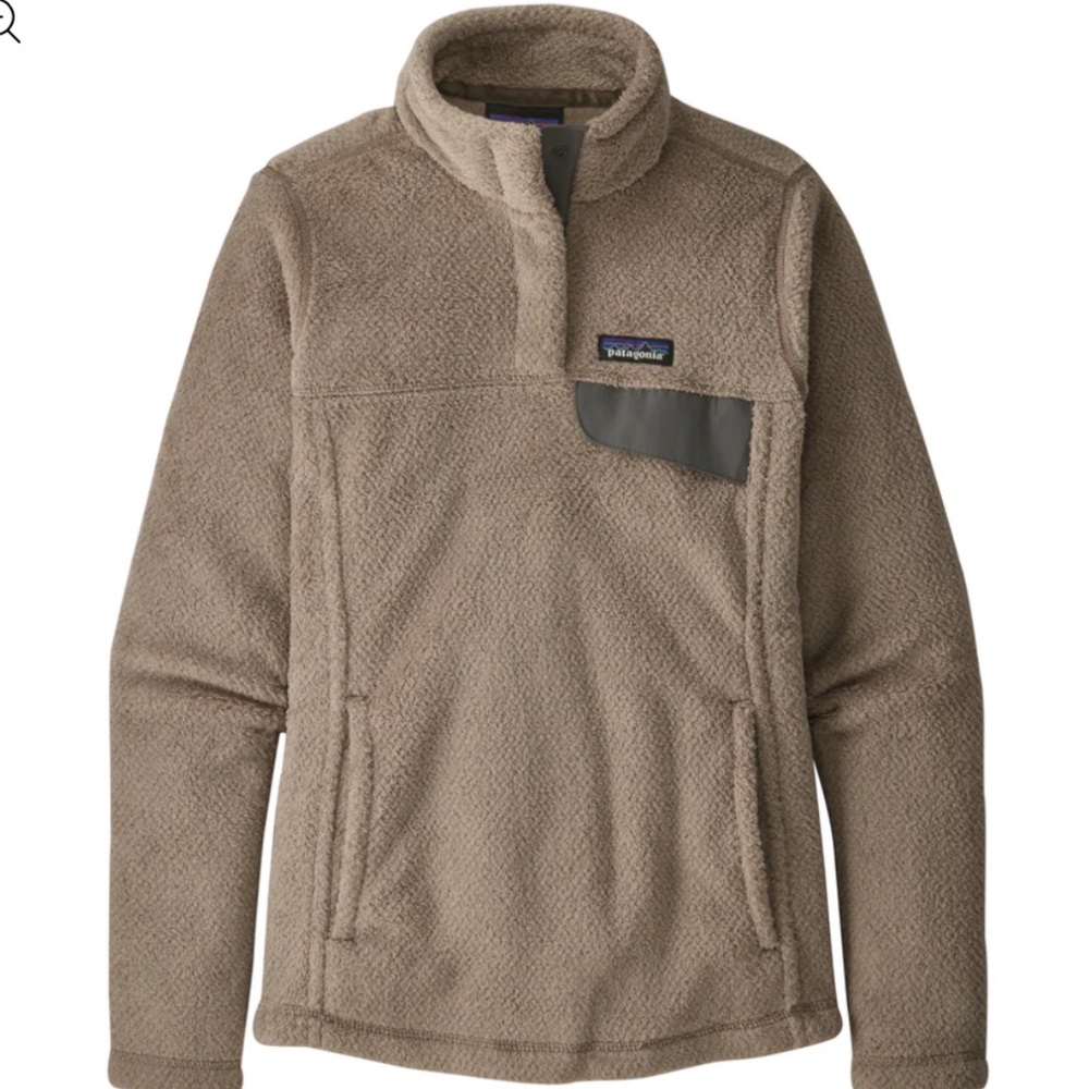 Patagonia Brown Cowl Neck Sweater with Plush Texture